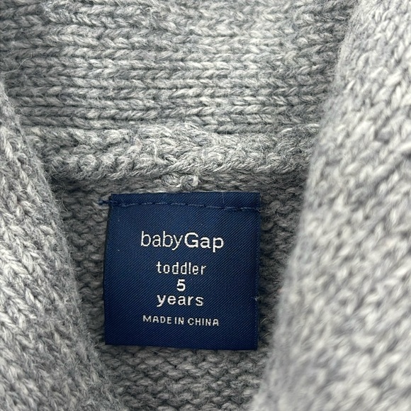 BABY GAP: Knit Sweater, Ski Jump. Size Toddler 5 Years. Gray/Cream. - Picture 3 of 7